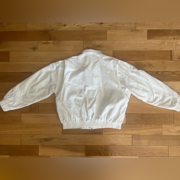 Cascade Blues Vintage White Bomber Style Jacket Size Large - Picture 11 of 12